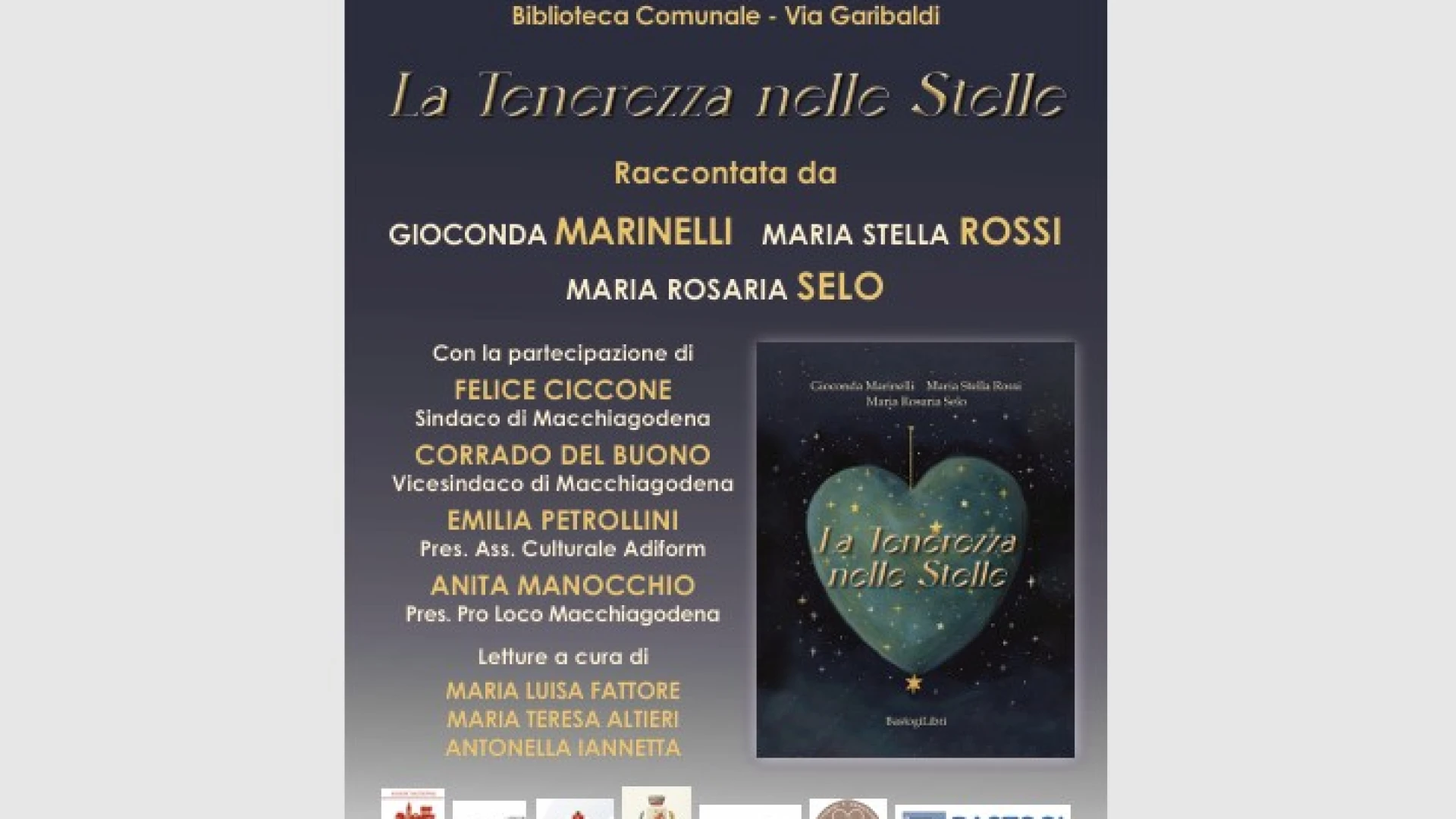 Macchiagodena: venerdì 12 dicembre la presentazione del volume “La Tenerezza nelle Stelle”.